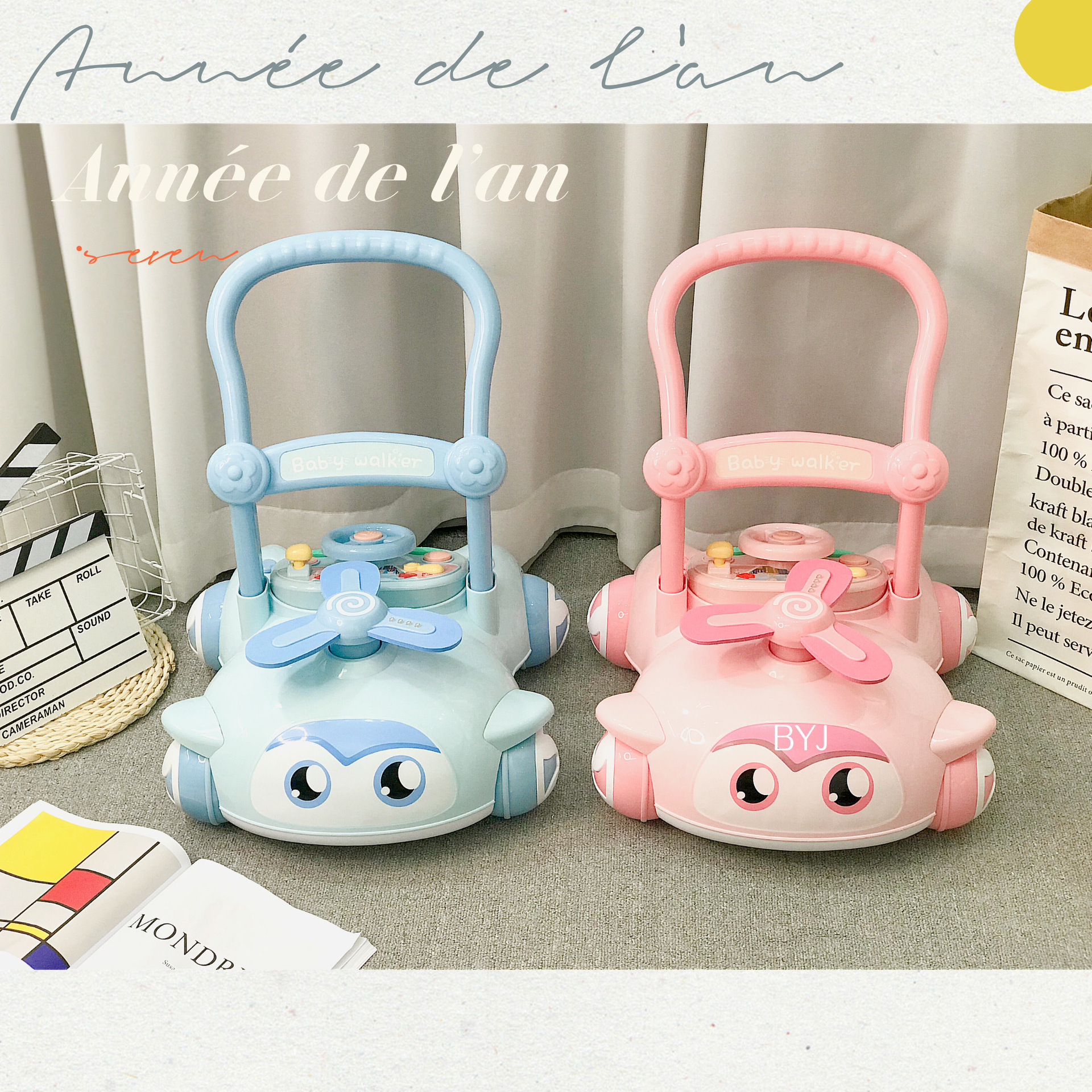 婴儿学步车音乐推车防侧翻宝宝学走路助步6-18月玩具车