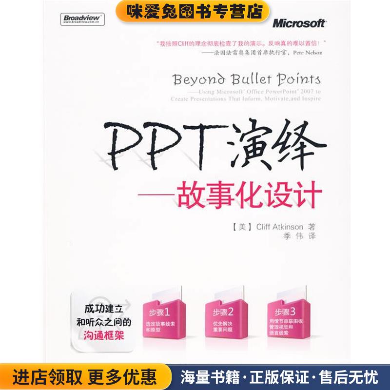 正版收藏品PPT演绎:故事化设计(美)艾特金森著