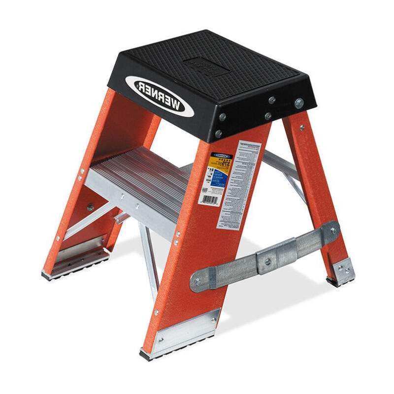 wernerssf2业c踏n玻璃钢梯蹬0.05米重工级二步梯宽opq板绝缘