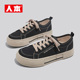 女秋季 新款 百搭透气复古休闲板鞋 人本官方店2026帆布鞋 运动情侣鞋