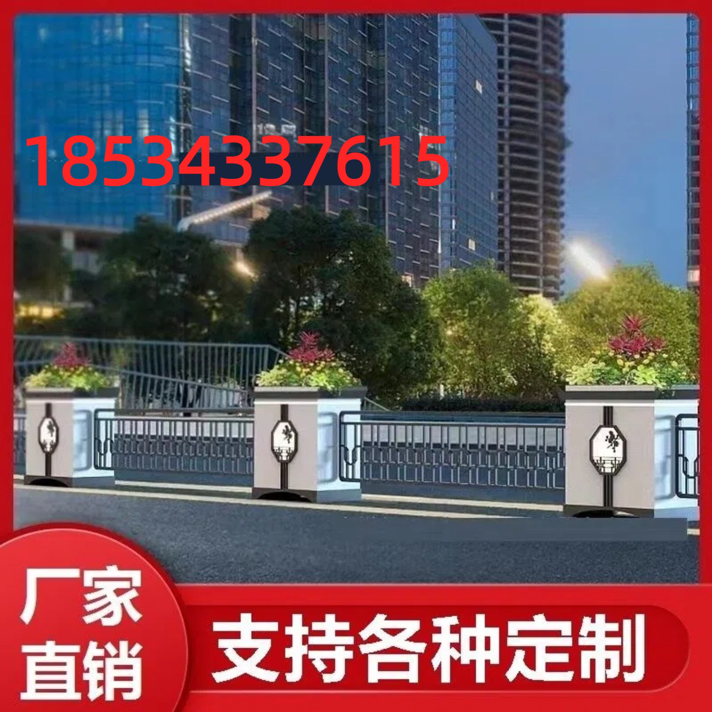 厂家直销花箱组合酒店户外广场市政长方形花槽道路隔断室外售楼部