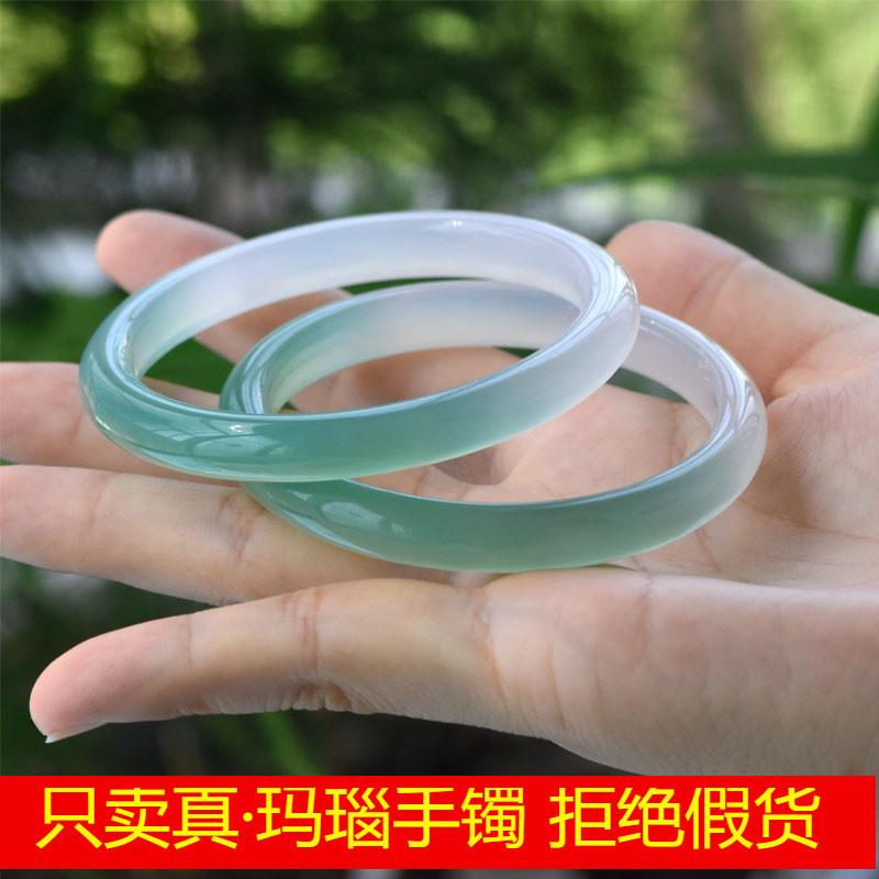 天然油半山半水窄扁条玉髓