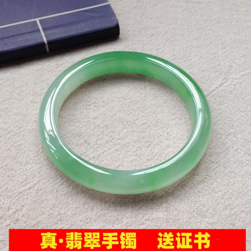 缅甸翡翠手镯油青冰种阳绿