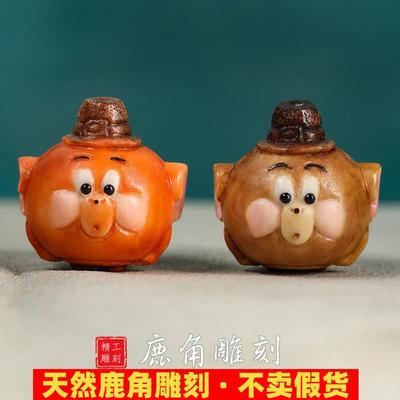 鹿角根付雕刻杰瑞老鼠b配