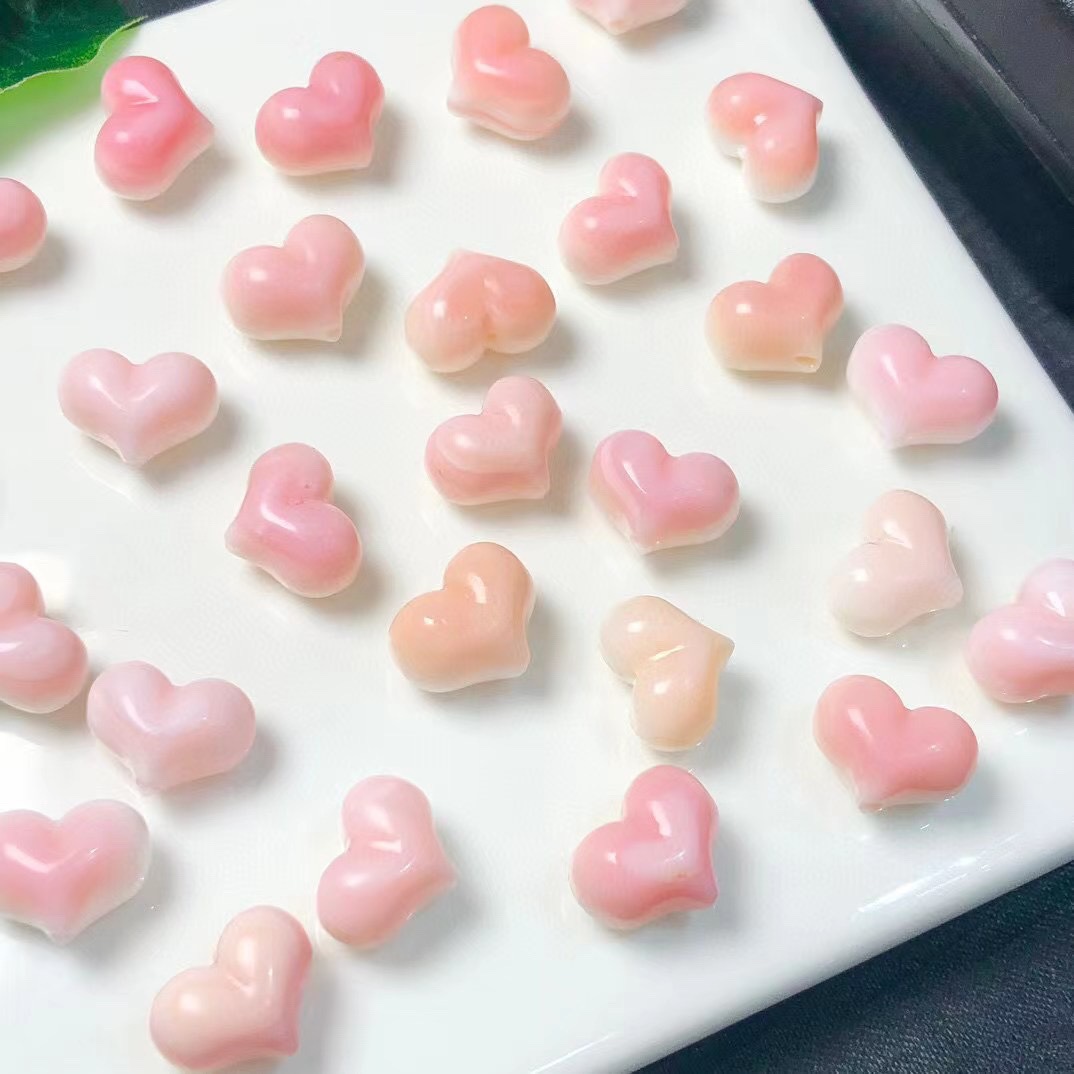 天然女王贝屁桃爱心配珠女皇贝胭脂文玩多宝手链手串diy手工配饰