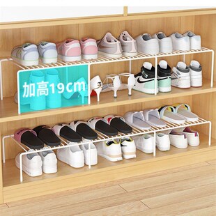 速发纳子收鞋架间架省空鞋收纳隔层架橱柜内置隔板可伸缩分层置物