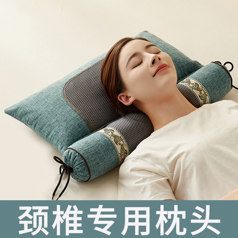 速发荞枕芯专用形柱圆枕麦护颈枕单人硬枕头护劲椎睡觉男