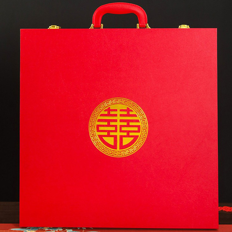 新款结婚c用品大全陪嫁套装木质礼盒包裹婚庆女方陪嫁单独礼盒一