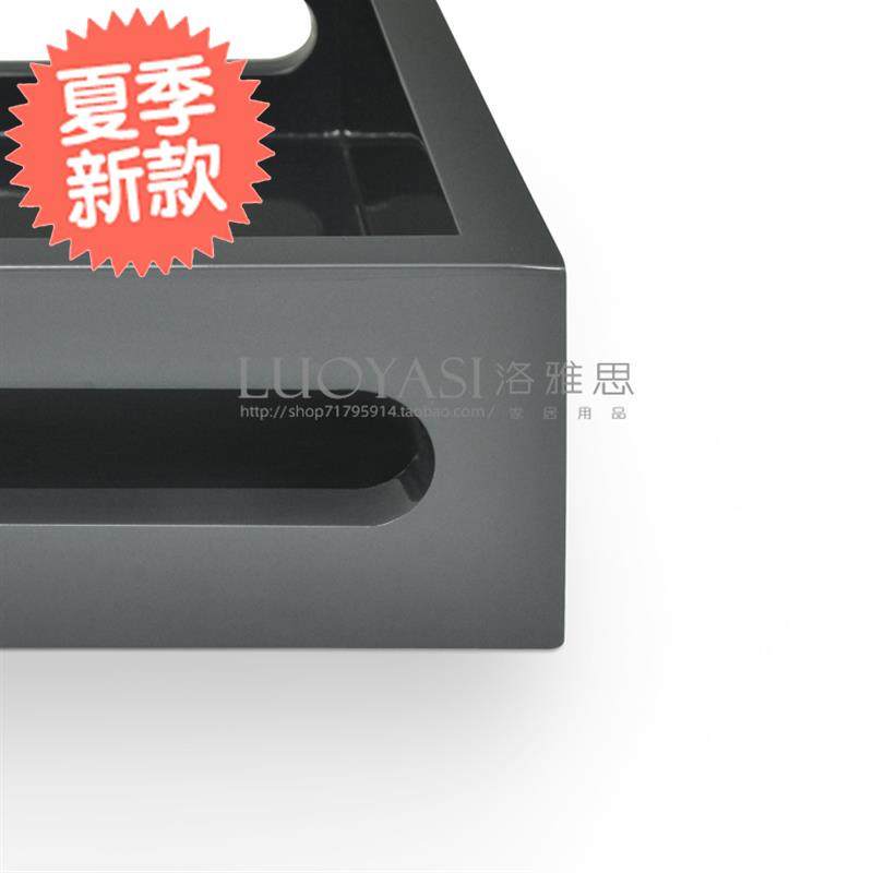 现货速发灰色钢琴漆长方形小托盘(高) 茶盘 烤漆 茶盘 木托盘a 板
