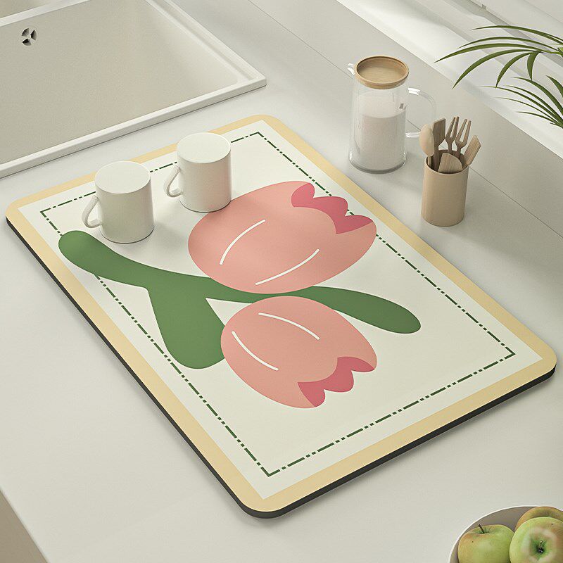 速发厨房沥水垫餐具碗盘餐垫水槽洗碗垫水控台面吸垫水防烫防滑置