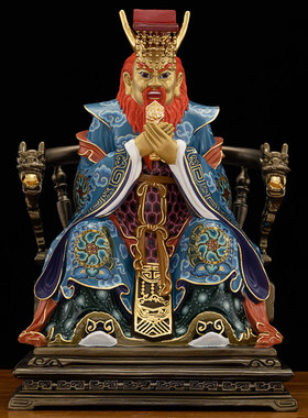 速发手工精描纯铜龙王像四海龙王龙王爷神像供奉东海龙王神像摆件