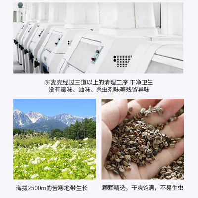 速发全棉荞麦枕头成人家用硬整头乔麦皮枕芯带枕套猫耳朵碎花枕头