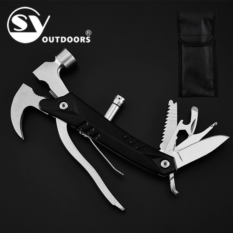 厂家直销不锈钢多功能锤带LED多功能汽车安全锤逃生器破窗器刀钳