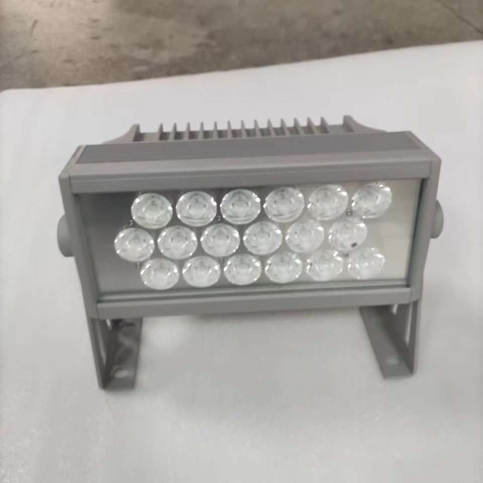 54瓦长方形一束光投光灯外壳 18*3w方形一束光LED外壳套件