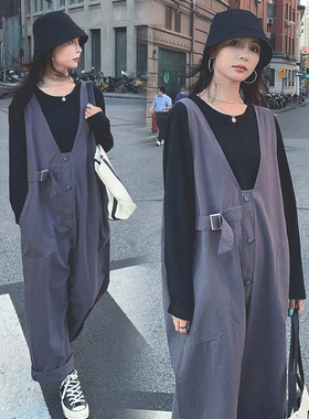 netx Kiss孕妇背带裤春秋2024新款宽松工装裤子秋季网红套装秋装