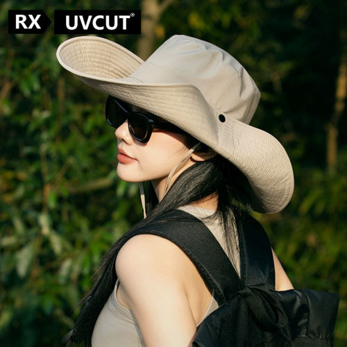 RX UVCUT官网户外徒步西部牛仔帽女遮阳渔夫帽防紫外线防晒登山帽