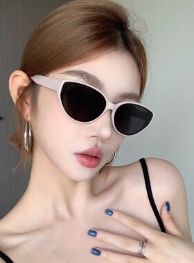 Kellen Dany 法国【设计师】米白猫眼墨镜防紫外线女太阳眼镜新款