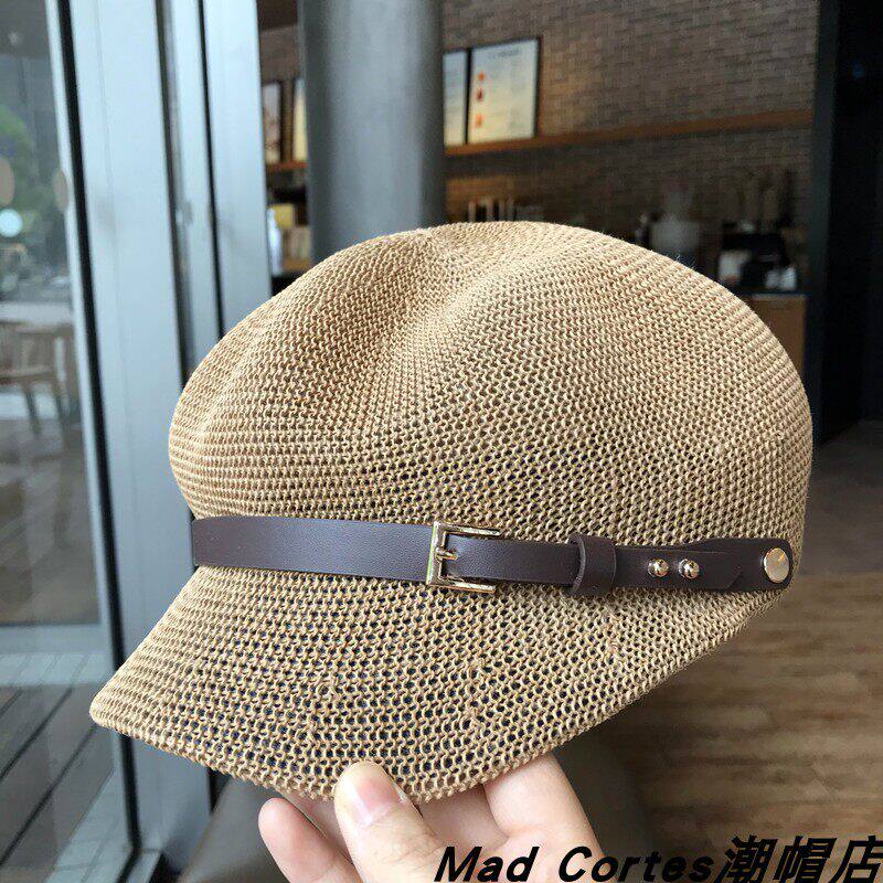 Mad Cortes韩国夏天出游遮阳防晒百搭八角帽女鸭舌帽子沙滩草帽潮
