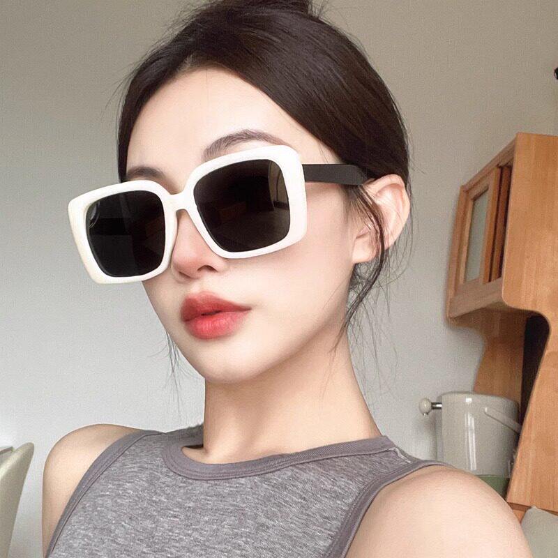 Kellen Dany 法国【设计师】大框白色遮阳偏光墨镜女新款太阳眼镜