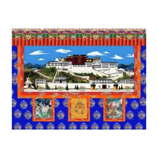 饰挂毯挂 S饰布装 布达拉宫背景藏族客厅挂布藏式 背景墙床头卧室装
