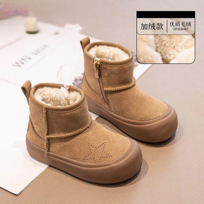 女童鞋雪地靴儿童棉鞋加绒鞋子