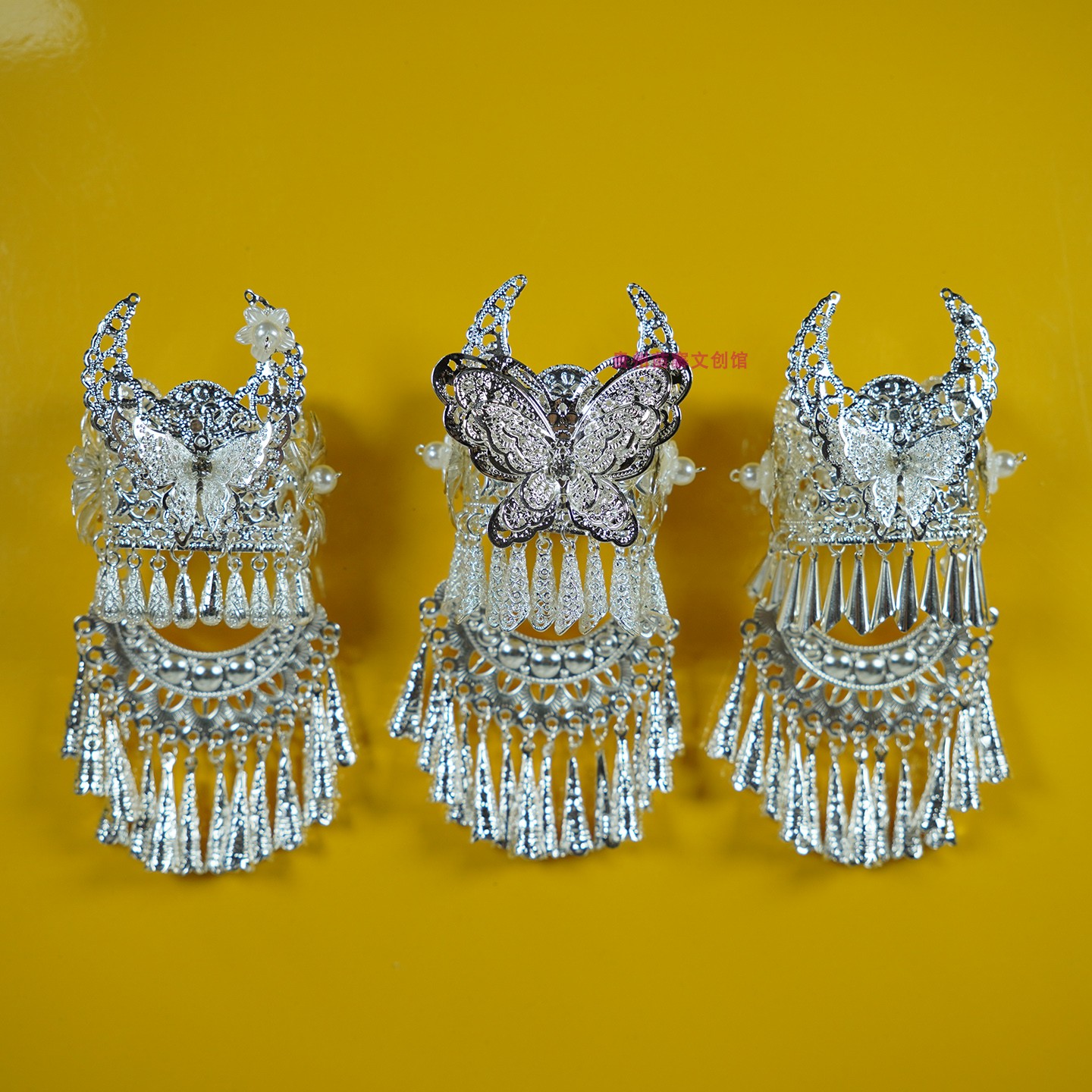 贵州千户苗寨原创手工仿苗银冰箱贴银帽发冠青云市集肇兴侗寨同款