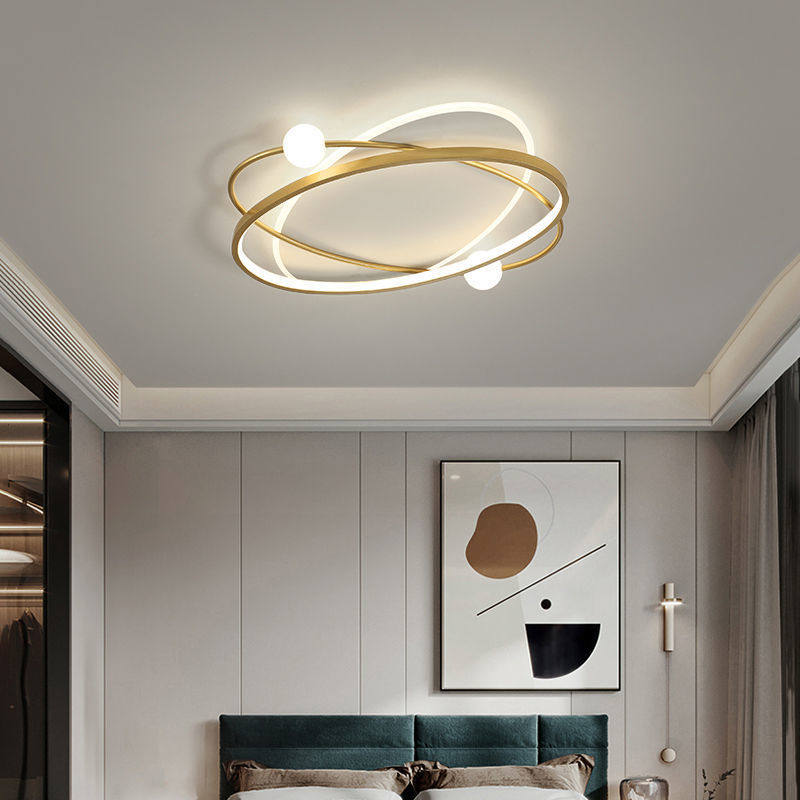卧室吸顶灯北欧简约2025年新款温馨现代创意个性圆形家用大气灯具