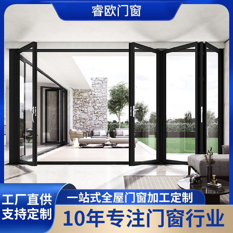 阳台PT折叠门PD门推拉门平开门三联动双层玻璃厨房卫生间移门厂家
