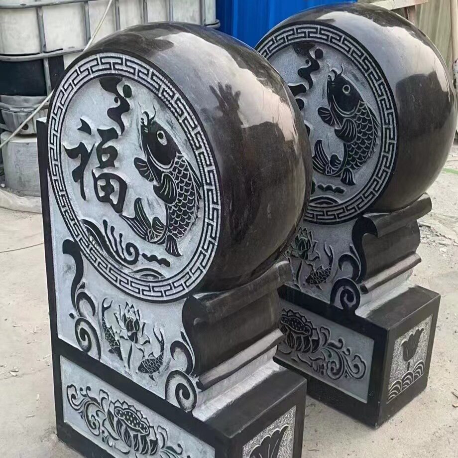仿古石雕门墩抱鼓石成对青石石鼓多种青石庭院门口摆件石抱鼓