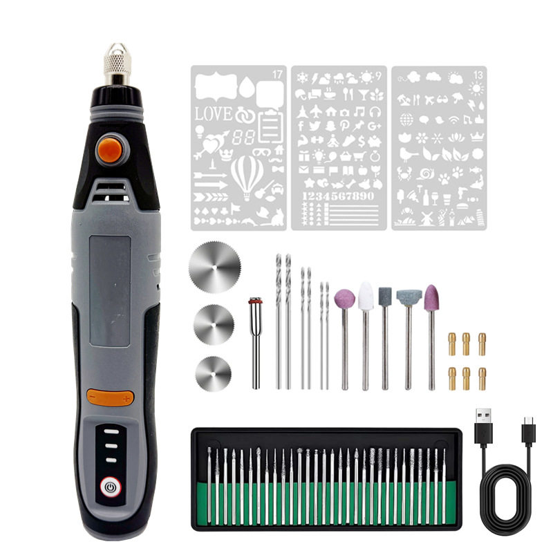 跨境3档调速迷你磨床 DIY电动工具微型雕刻笔钻孔抛光修模机3691
