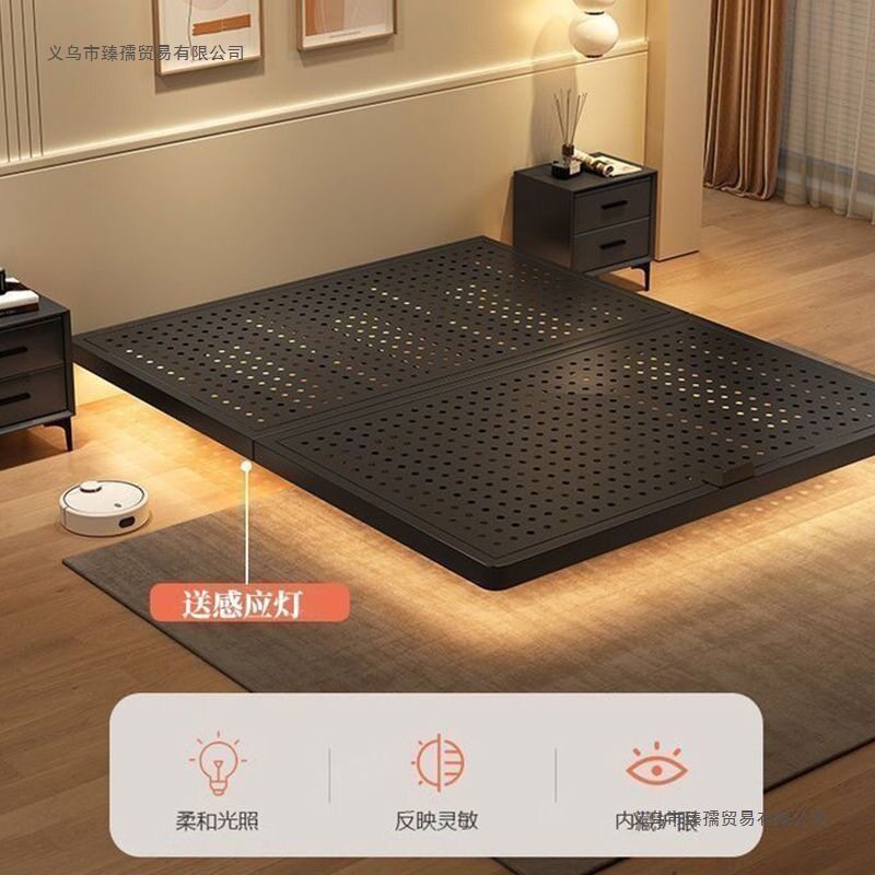 悬浮钢架床铁艺双人床现代简约家用悬浮床架无床头加厚碳素钢架床