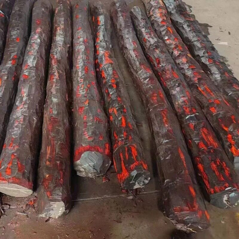 高油高密血檀赞比亚血檀原木木材非洲血檀木棒板材金星小叶紫檀