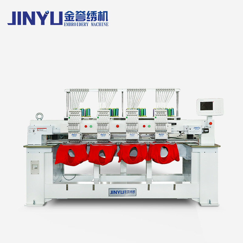 金誉缝纫绣花机 商用四头成衣绣机帽绣机平绣机 自动电脑绣花机