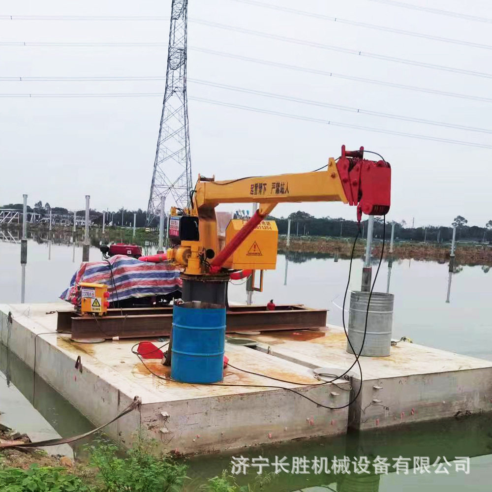 固定式船吊吊车起重机小型5吨液压伸缩臂吊机12随船克令船用