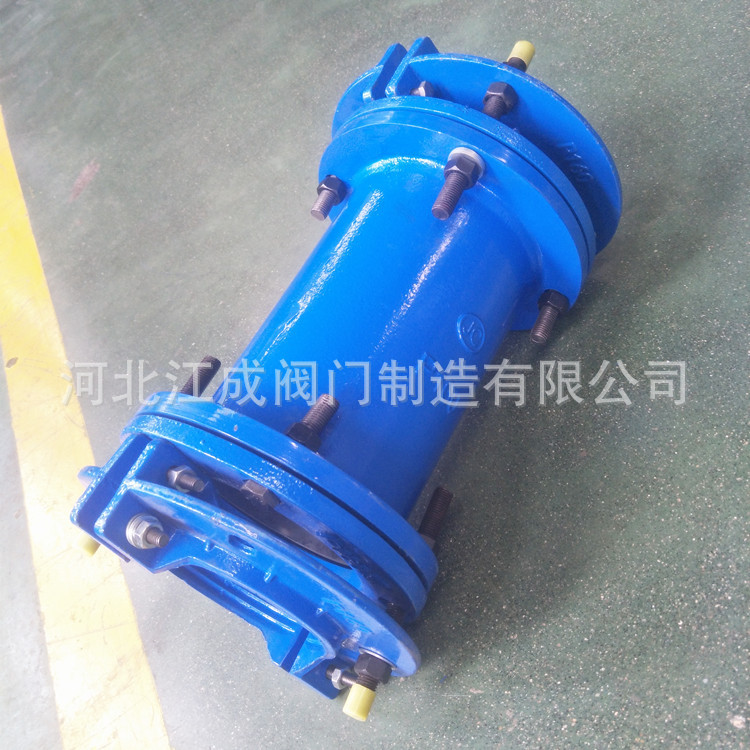 PE管防脱双向接头两头接管球墨铸铁材质管道接管器节轮