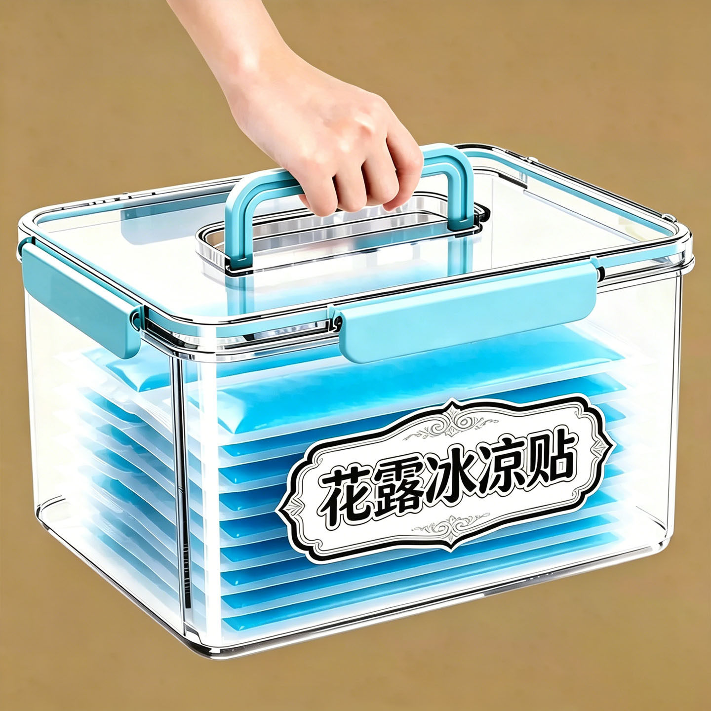 花露水冰贴夏季降温冰凉贴草本冰敷清凉降温学生军训冰贴防蚊提神