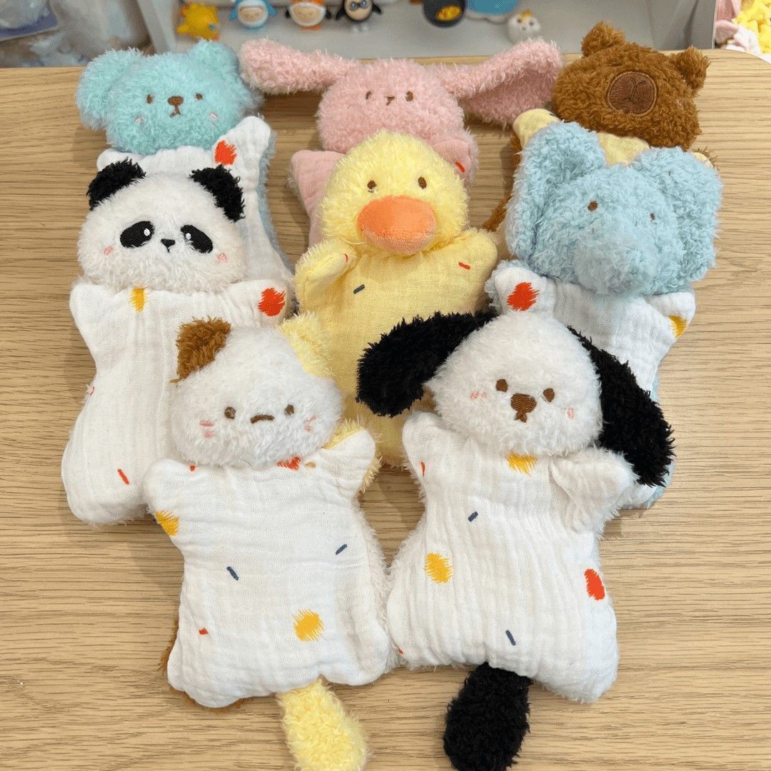 豆袋安抚解压捏捏玩具手腕垫小礼物玩偶猫咪熊猫毛绒公仔动物手偶