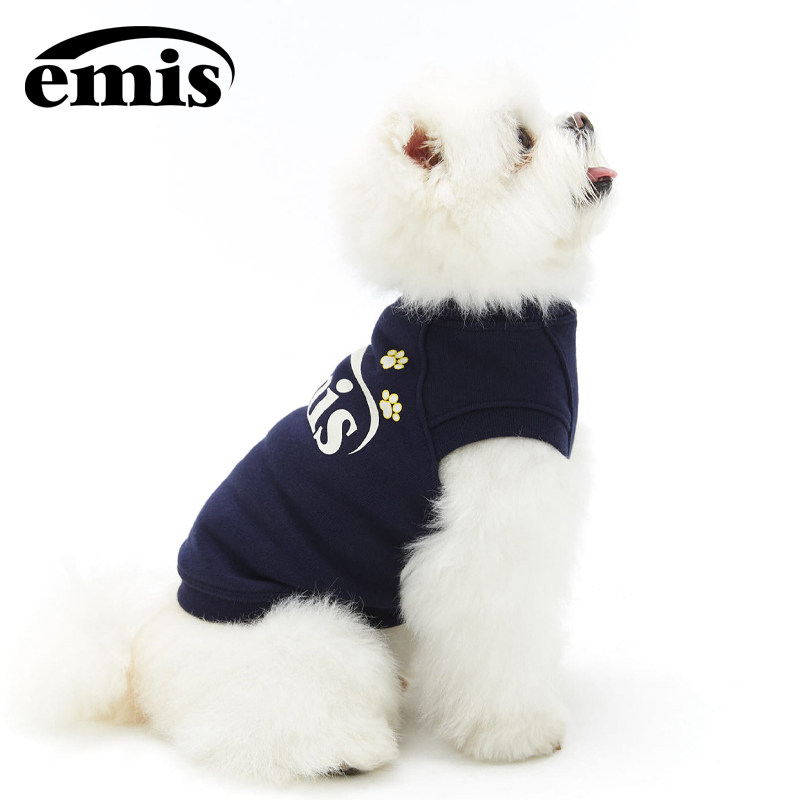 emis狗狗衣服宠物狗爪汗衫藏青色小狗比熊雪纳瑞四季通用防脏背心