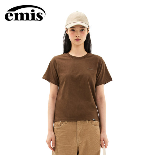 emis短袖休闲百搭常规纯棉t恤女