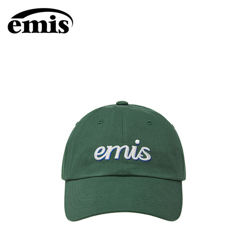emis棒球帽分层配色刺绣标绿色