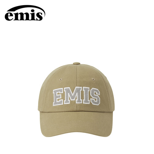 emis棒球帽男女同款米色刺绣