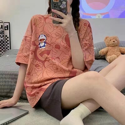 HS-2024新款睡衣女夏季网红风家居服夏天韩版短袖薄款两件套装