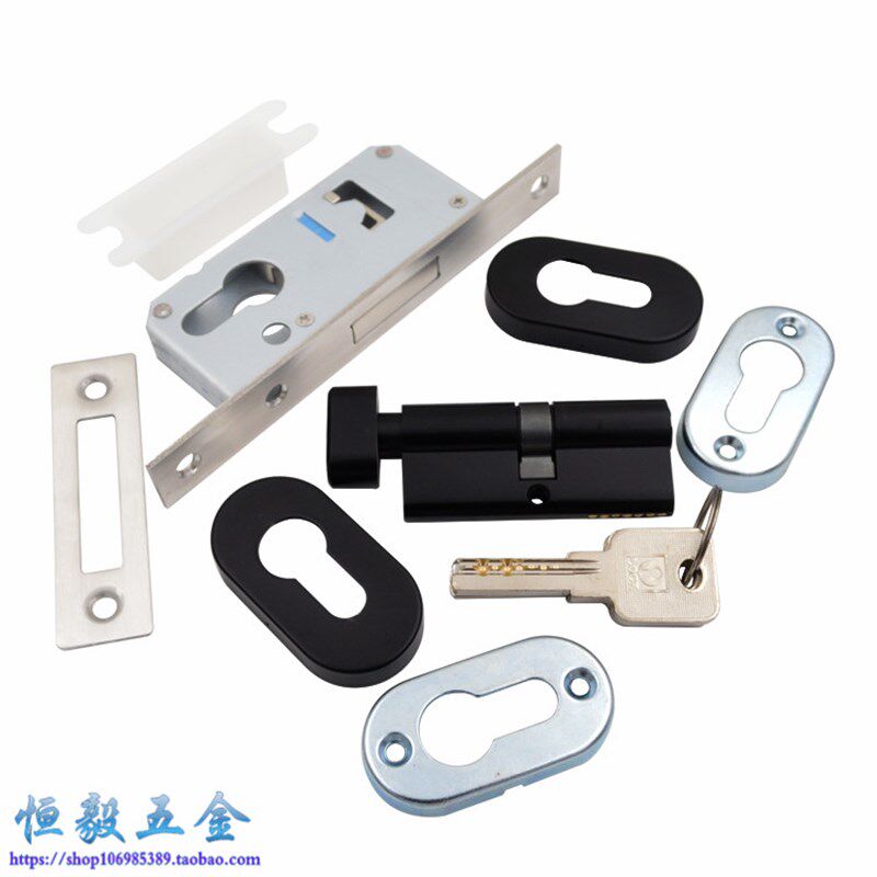 新品不锈钢方管窄门框地弹簧门黑色D地锁铝合门锁有框玻璃塑钢门图片