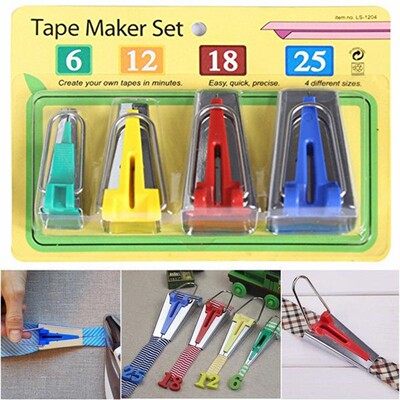 新品Set of 4 sizes Spewing Accessories Bias Tape Makers - 4