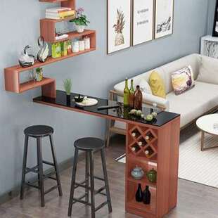 极速观行 吧台酒柜家用客厅隔断玄关靠墙转O角简约色酒桌吧吧隔断