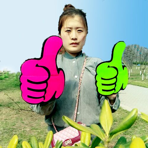 新品点赞大拇指你真棒手掌道具小学运动会K入场开幕式创意表演手