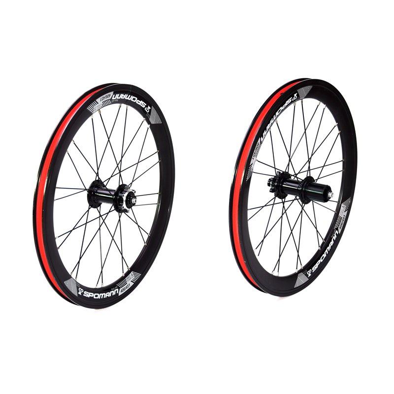 极速新品包邮自行车l山地车折叠车铝合金轮组20吋406六钉碟刹4.0