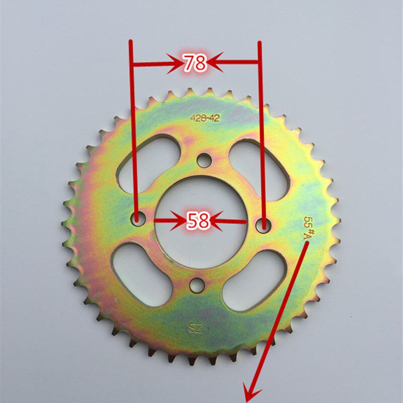 极速JD/QJ小h孔 GS/GN/EN125摩托车链盘齿轮牙盘链轮改装提速省油
