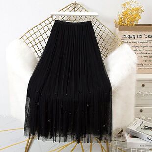 Skirty Elegant Women 极速ZOKI High Tulle Summer Wais Fashion