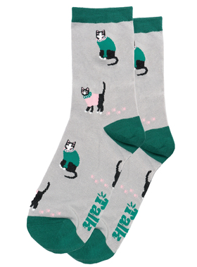 竹纤维抗菌防臭Sunflower Bumblebee向日葵大黄蜂蜜蜂中筒女袜ST